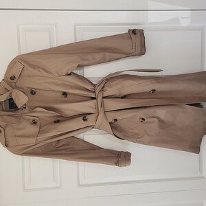 London Fog Beige Double-Breasted Trench Coat